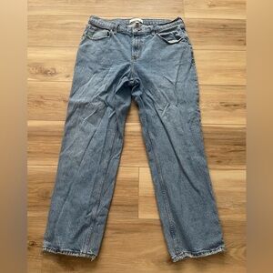 Abercrombie straight mid rise curve love jeans